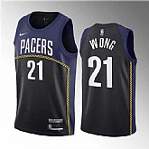 Men's Indiana Pacers #21 Isaiah Wong Blue 2023 Draft City Edition Stitched Basketball Jersey Dzhi ,baseball caps,new era cap wholesale,wholesale hats